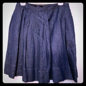 Talbots pleated denim full skirt size 16 petite